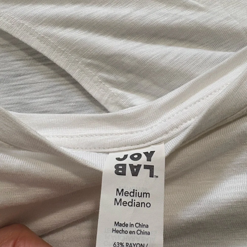 JoyLab Olive Green T-Shirt cropped Oversized - Picture 7 of 7